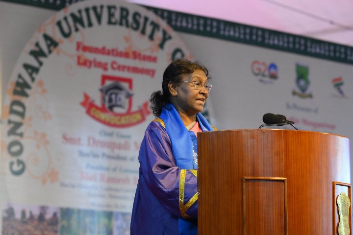 President Murmu addresses 10th convocation of Gondwana University