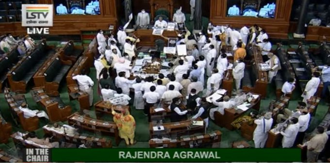 Monsoon Session: LS adjourned till 2 pm amid Opposition uproar