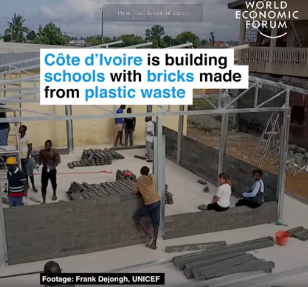 Côte d'Ivoire: Project of building schools from plastic on agenda at World Economic Forum
