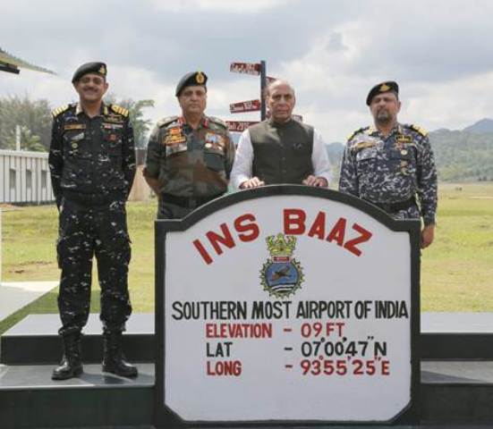 Rajnath Singh visits Indira Point during visit to Andaman & Nicobar Islands