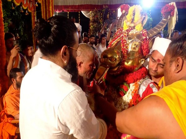 Rishab Shetty attends Daiva Kola festivities in Mangalore