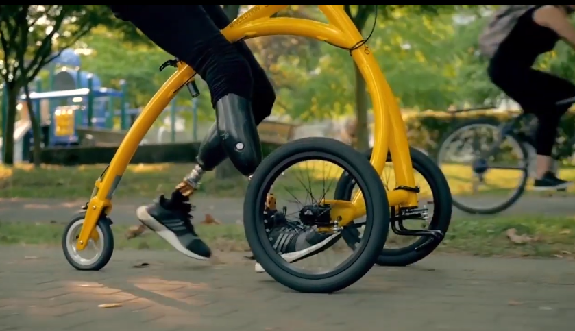 Dutch 'walking-bike' helps disabled people gain mobility, sit tall