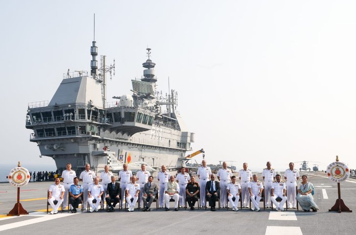 Rajnath Singh witnesses operational demonstrations at sea during Naval Commanders’ Conference