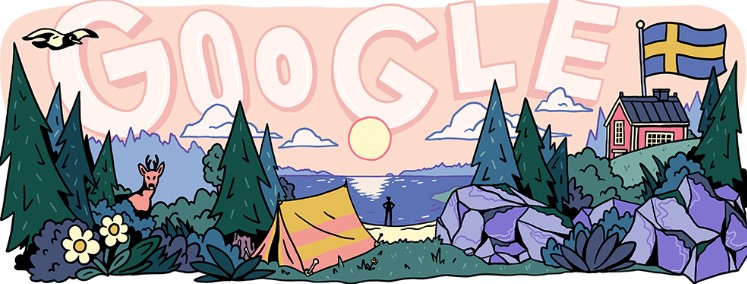 Google doodle celebrates Sweden National Day!