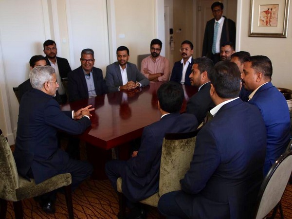 EAM Jaishankar meets diamond business owners from Gujarat in Namibia