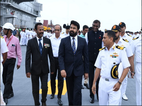 Mohanlal visits India's first Indigenous Aircraft Carrier IAC Vikrant