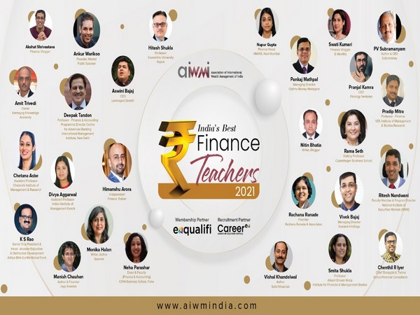 AIWMI announces first ever annual edition of India's Best Finance Teachers (IBFT) 2021
