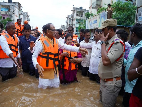 Union Minister Visits Flood-Hit Andhra Pradesh, Telangana; Relief Efforts Underway