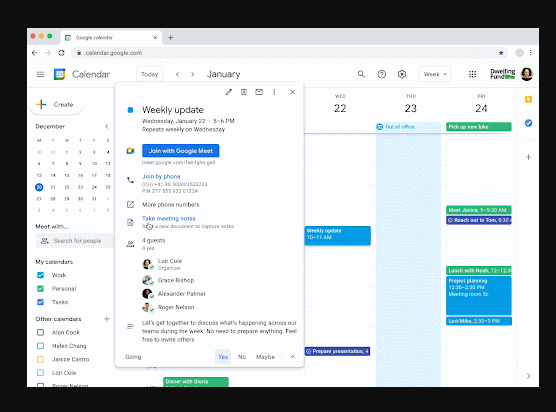 You can now quickly create meeting notes in Google Calendar