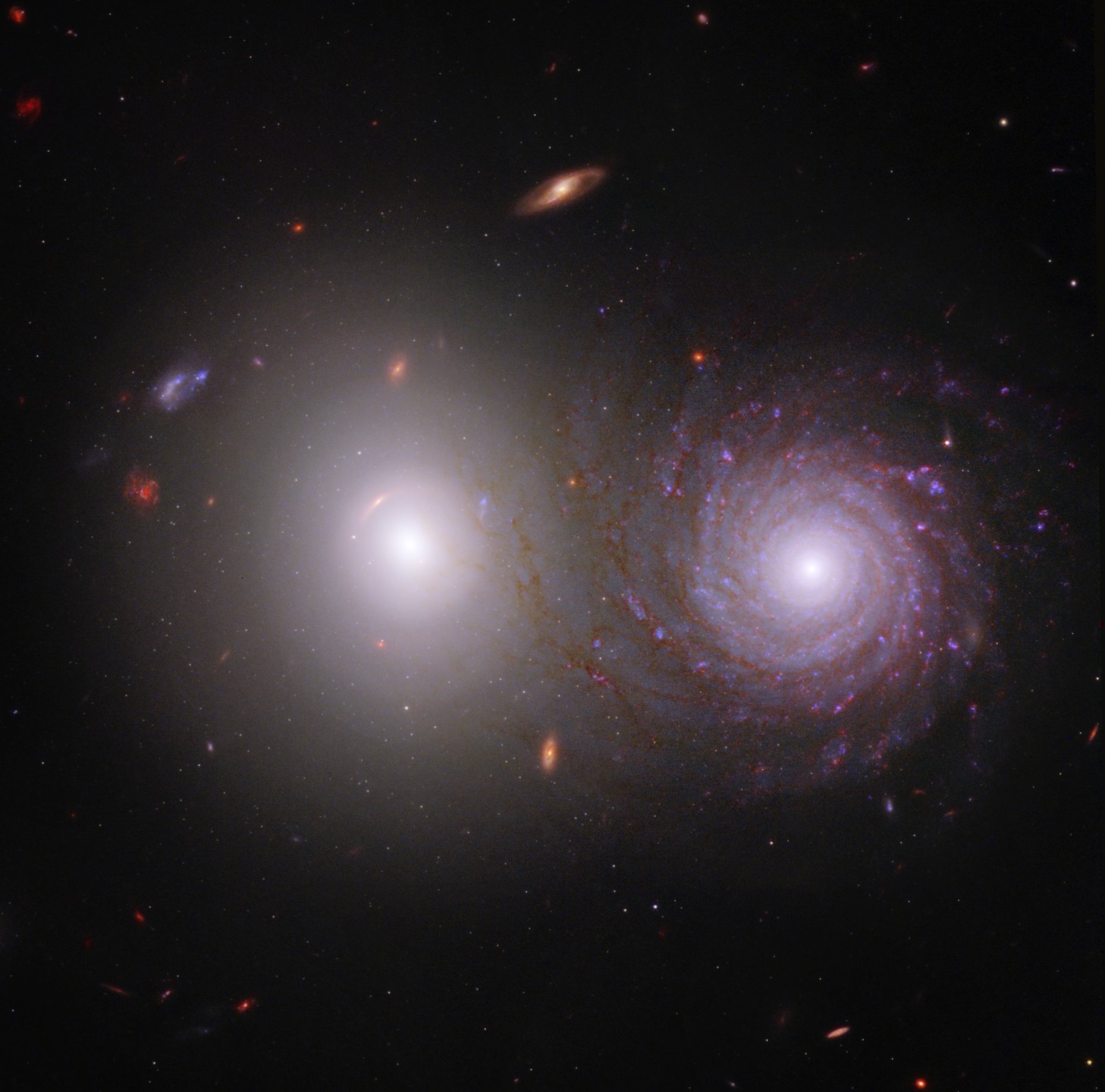 Astronomers merge Hubble's ultraviolet and visible-light view with Webb’s infrared vision: Check out this stunning image of galaxy pair VV 191