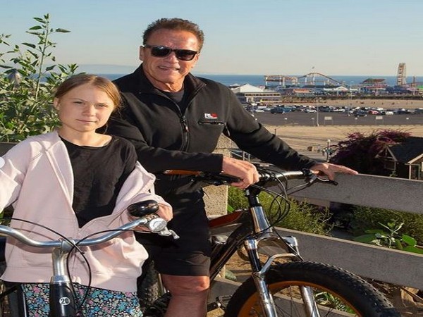 Greta Thunberg goes cycling with Arnold Schwarzenegger