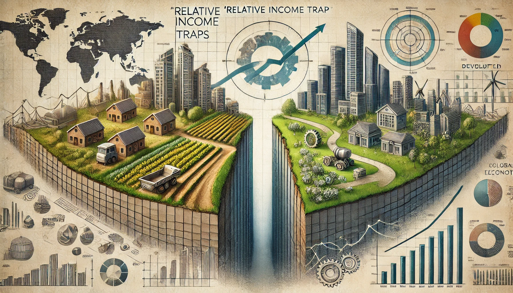 Escaping Relative Income Traps: The Role of Productivity in Global Economic Equity