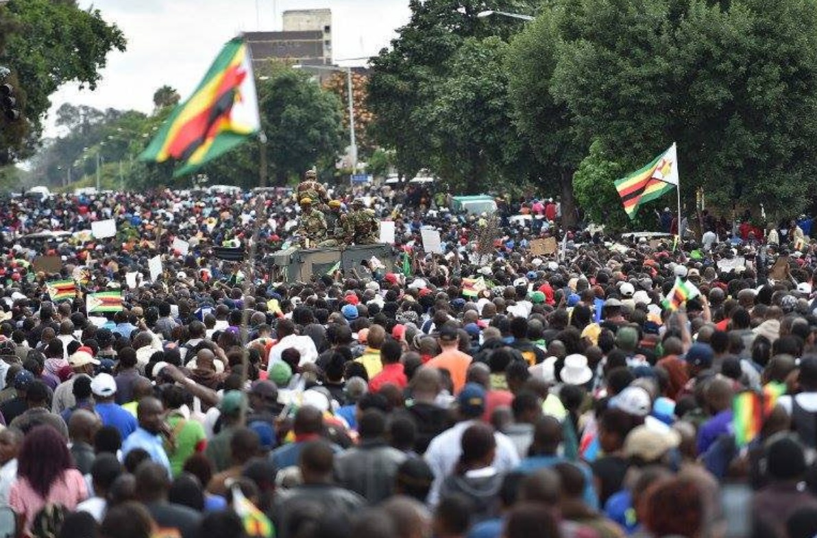 Fuel hike protest in Zimbabwe goes deadly, military helicopter fired tear gas