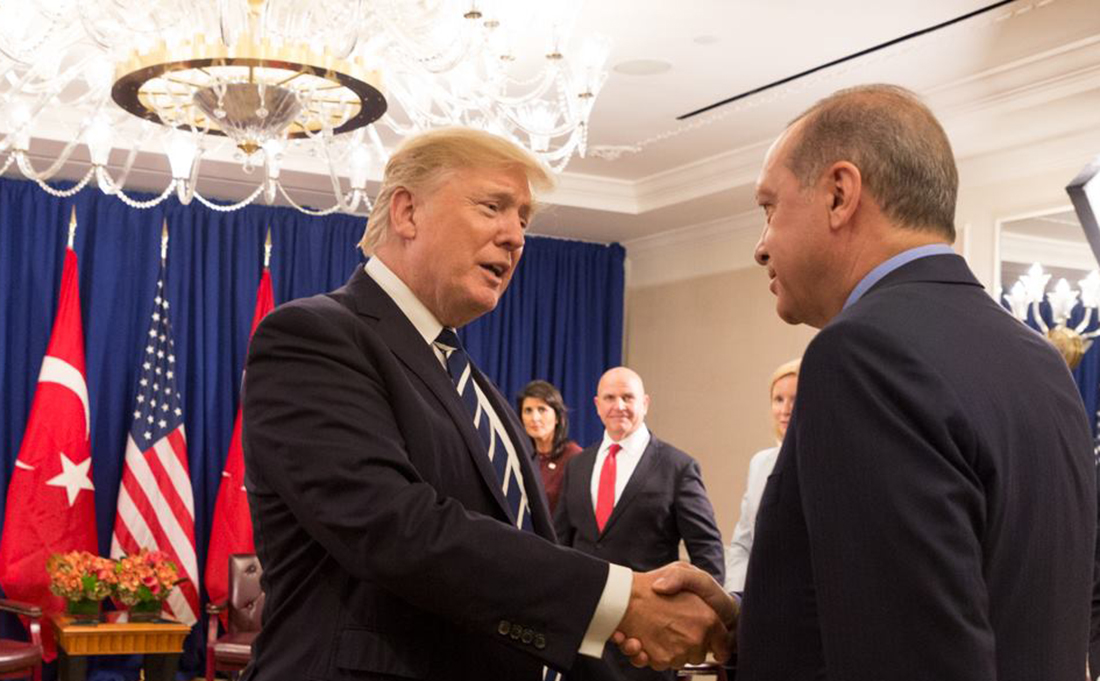 UPDATE 2-As U.S.-Turkey meeting begins, Trump praises relation with Erdogan