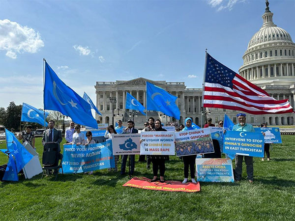 Uyghur supporters gather outside US Capitol building to commemorate 33rd anniversary of 1990 East Turkistan Uprising