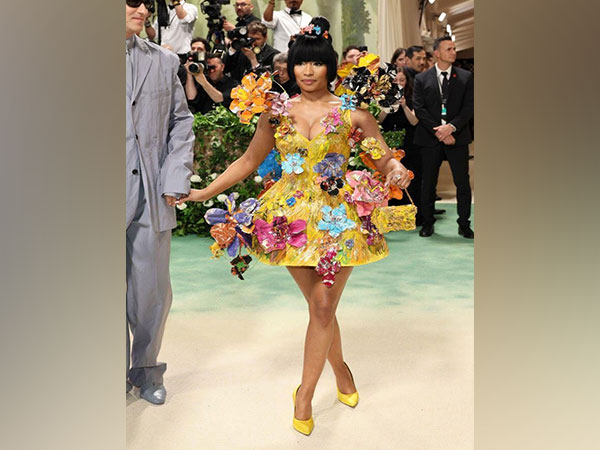 Met Gala 2024: Nicki Minaj blooms in 3D floral minidress 