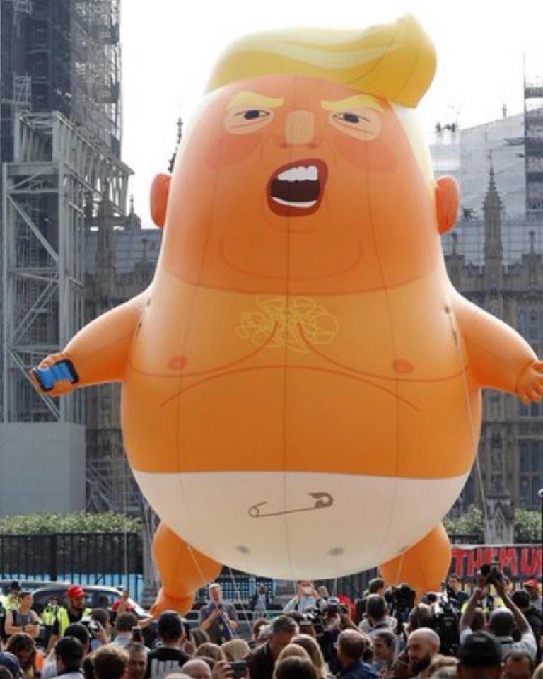 Trump baby blimp travels all over Irish sky 