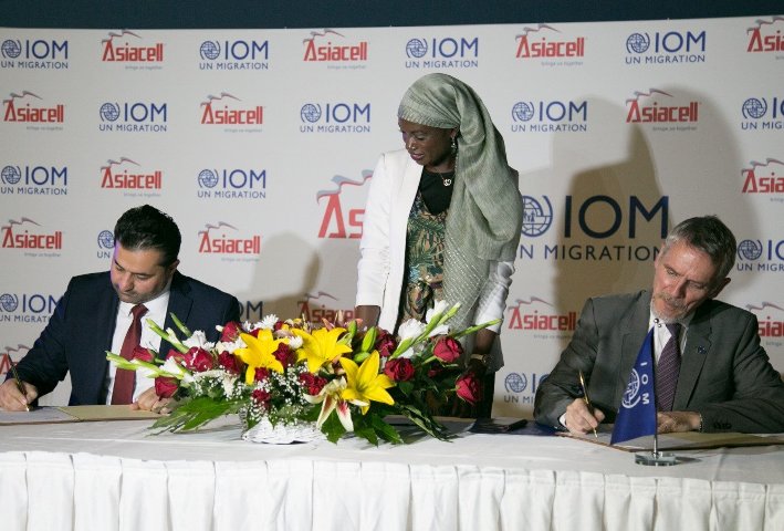 IOM Iraq signs MoU with Asiacell for contribution in economic recovery 