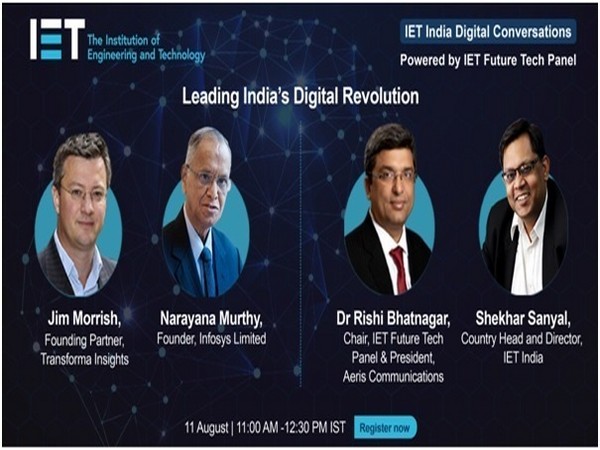NR Narayana Murthy will speak at IET India Digital Conversations about Leading India's Digital Revolution