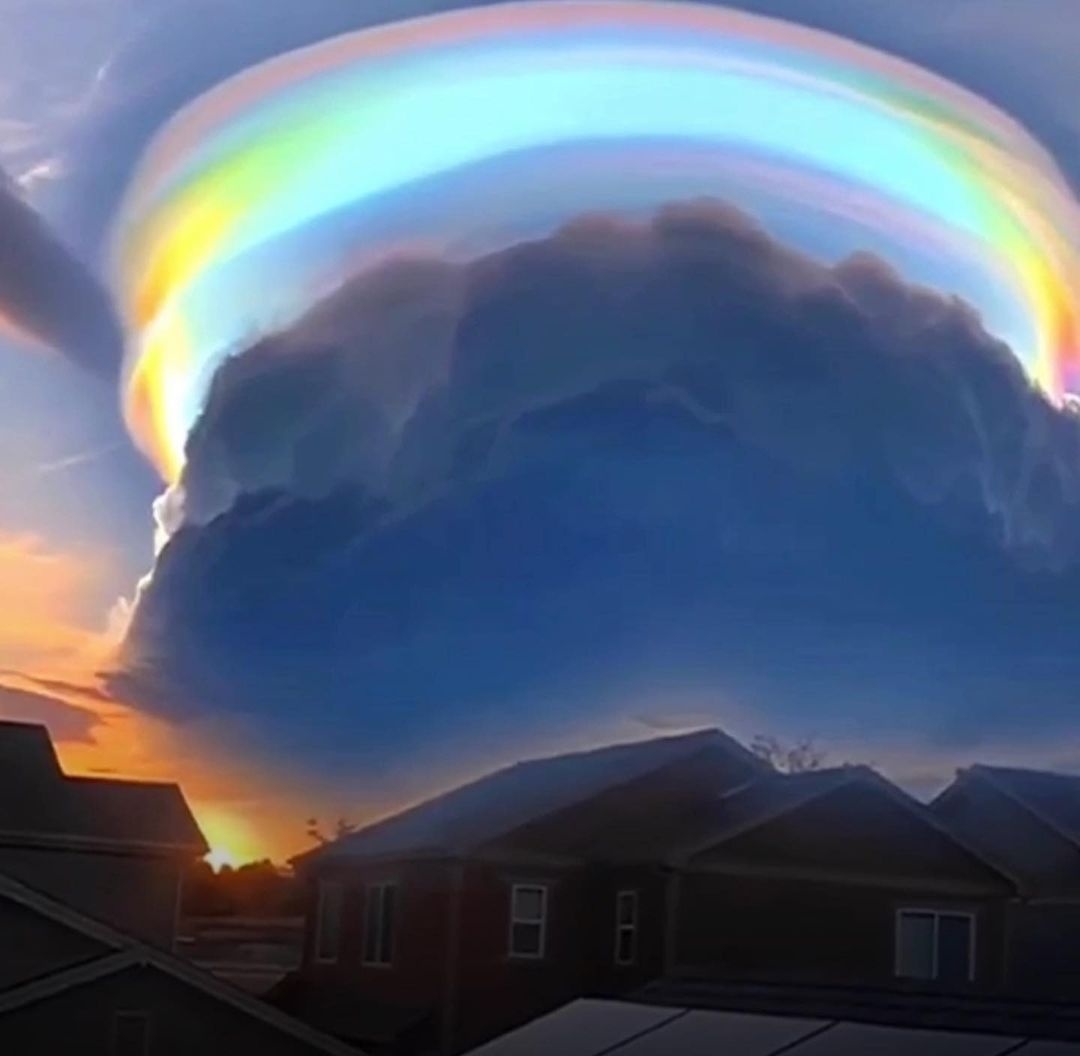 Have you ever seen a rainbow cloud? This rare phenomenon stuns ...