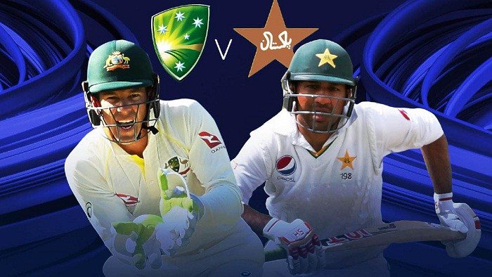 Scoreboard on 2nd day of Test match between Pakistan and Australia