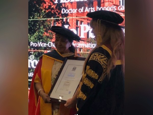 Salford University honours Asha Bhosle with doctorate degree