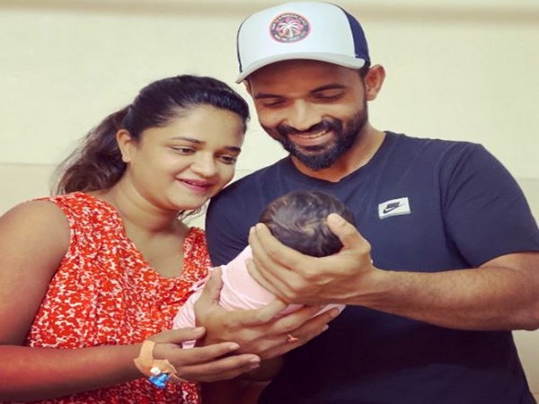 Ajinkya Rahane shares picture of his newborn daughter