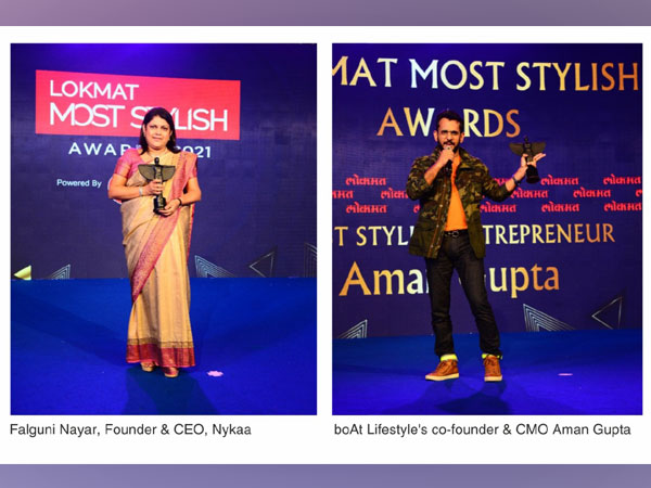 Entrepreneurs Falguni Nayar, Aman Gupta win big at the Lokmat Most Stylish Awards 2021