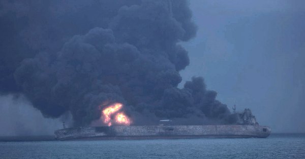 UPDATE 1-Oil tanker fire in Hong Kong waters kills one, rescue going on