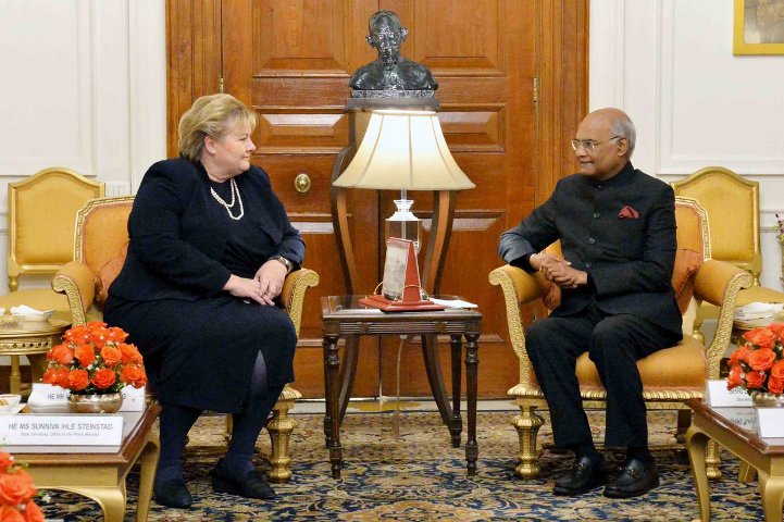 Prime Minister of Norway calls on President Ram Nath Kovind