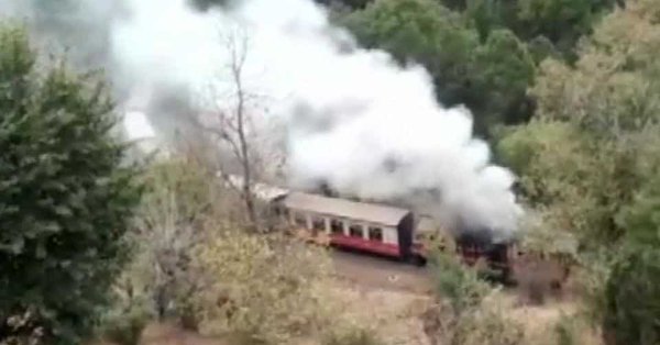Shimla-bound Himalayan Queen's engine catches fire: Officials.