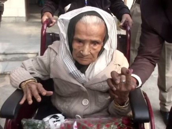 110-year-old Kalitara Mandal, Delhi's oldest voter exercises her democratic right