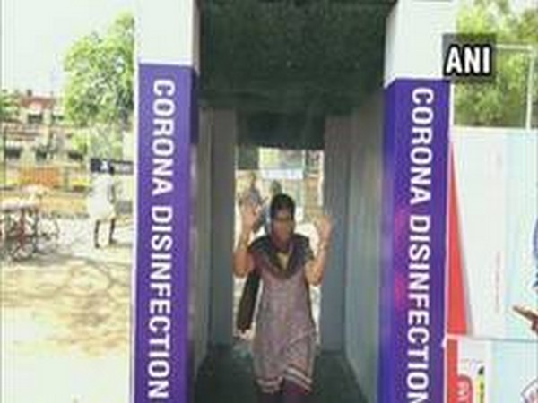 Disinfectant tunnel set up in Andhra Pradesh's Srikakulam to contain spread of COVID-19 