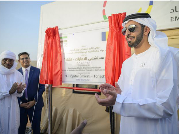 Under UAE president's directives, Shakhboot bin Nahyan inaugurates integrated field hospital in Chad to support Sudanese refugees