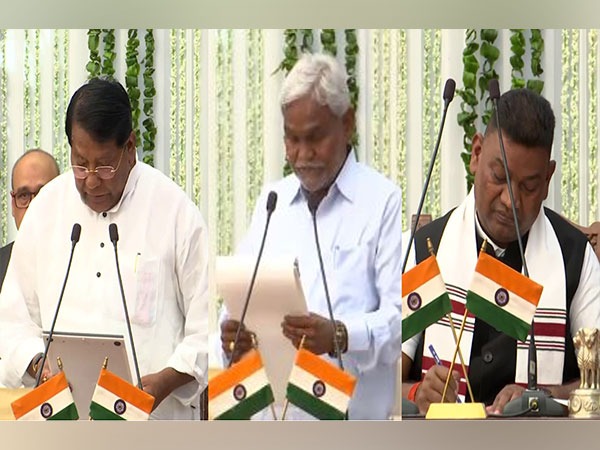 Champai Soren takes oath as minister in Hemant Soren-led cabinet in Jharkhand