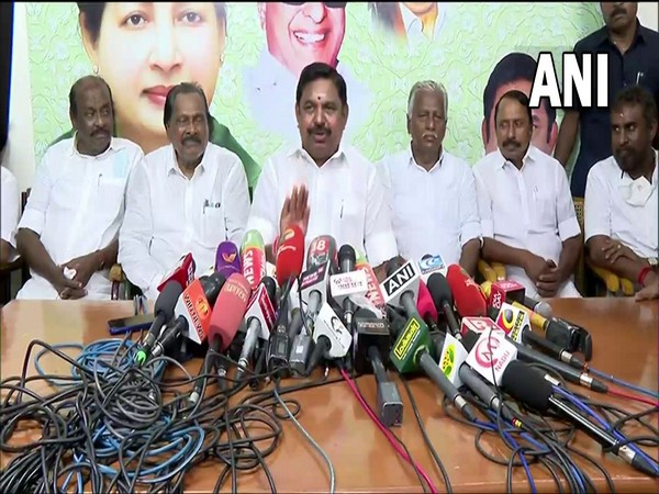 Tamil Nadu: Edappadi K Palaniswami arrives at AIADMK HQ in Chennai amid celebrations 