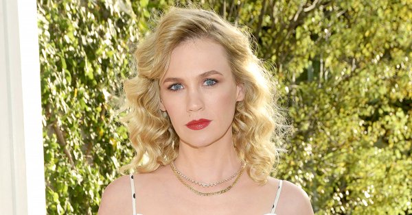 January Jones shares topless photograph to spread breast cancer awareness