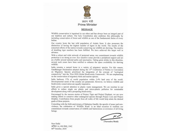 World Animal Protection welcomes Prime Minister Narendra Modi's remarks on preserving wildlife