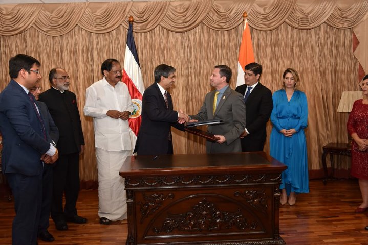 India, Costa Rica exchange two MoUs during Vice President Naidu's visit