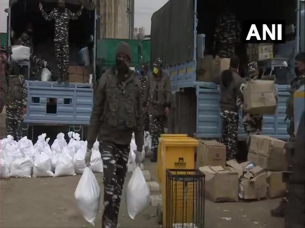 CRPF distributes food, essential commodities among people in various districts of J-K