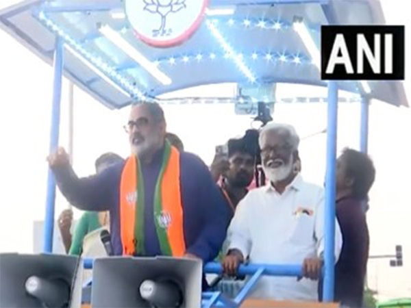 BJP's Rajeev Chandrasekhar holds road show in Kerala's Thiruvananthapuram