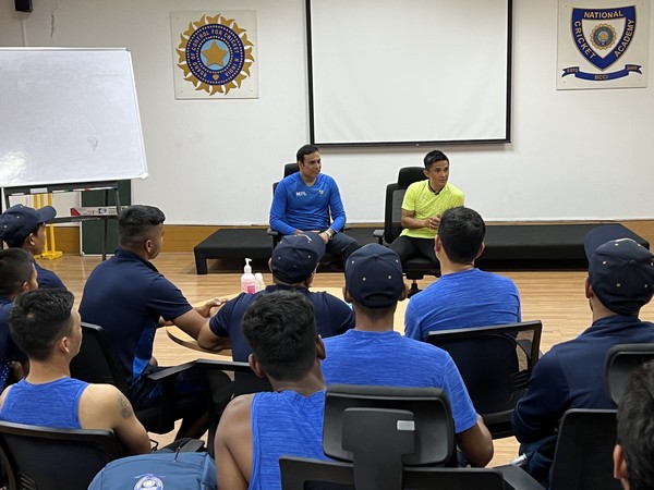 India football captain Sunil Chhetri interacts with northeast, plate group cricketers at NCA