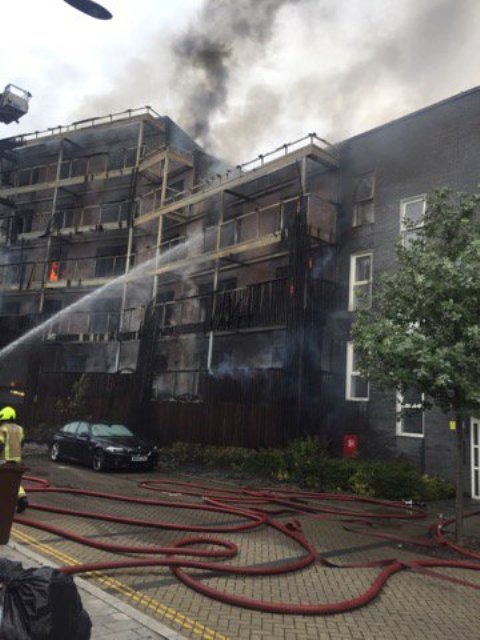 No casualties reported in fire at East London flats 