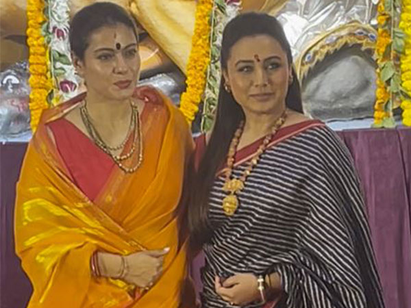 Bollywood Stars Kajol and Rani Mukerji Embrace Festive Spirit at Durga Puja