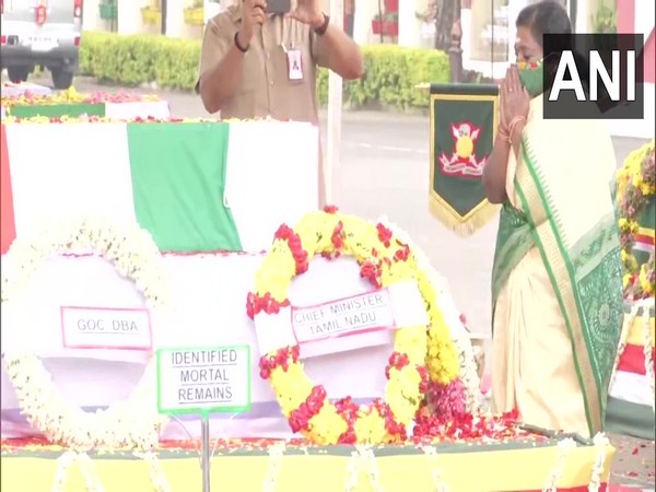 Telangana Governor pays floral tribute to CDS Bipin Rawat at Madras Regimental Centre