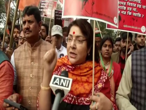 West Bengal BJP protests in Kolkata over rising crime against women, posters seen with victim's name