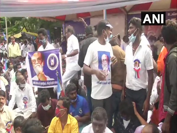 Rajinikanth fans gather in Chennai to request actor to enter politics