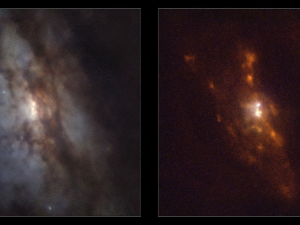 ESO telescope peers into a galaxy hosting two supermassive black holes on verge of merging