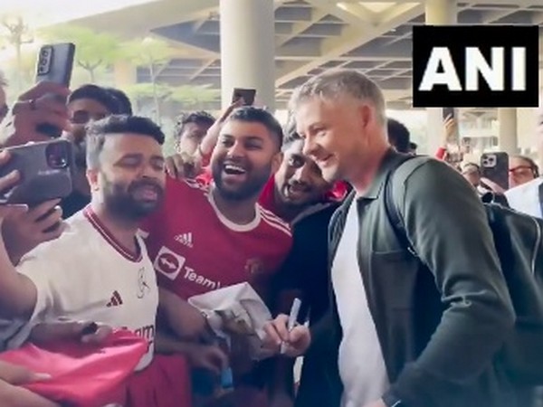 Former Manchester United player and manager Ole Gunnar Solskjaer arrives in Mumbai