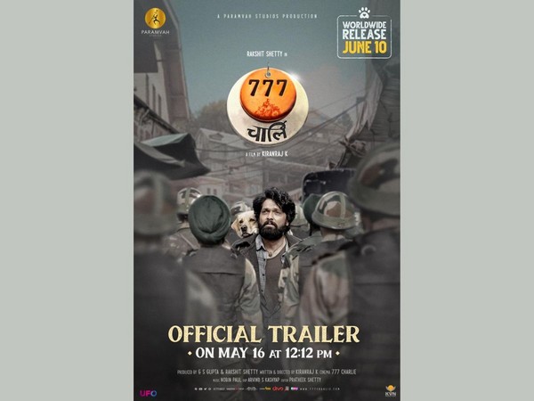 UFO to release Rakshit Shetty's '777 Charlie' in Hindi across India on 10th June; the Hindi trailer to release on May 16